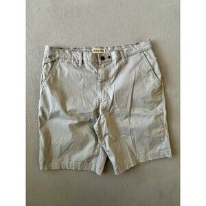 Devil Dog Dungarees Chino Shorts Mens 36 Khaki Flat Front Casual Classic Cotton